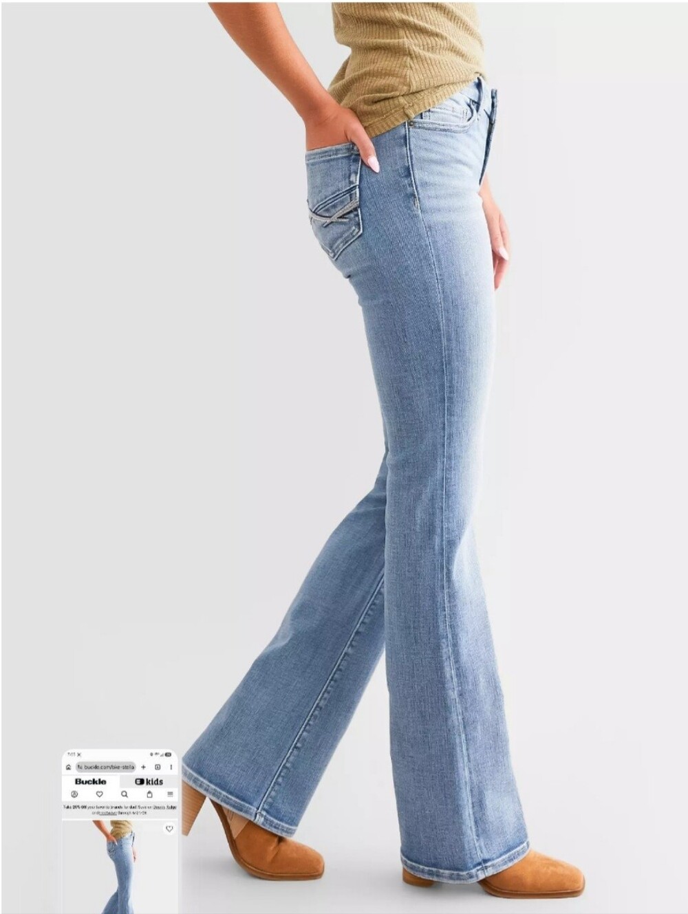 BKE Stella Mid-Rise Boot Stretch Jean - 28 x 33 1/2